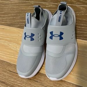 Men's Under Armour 3024870-105 Runplay Running Shoes - Gray - Size 14